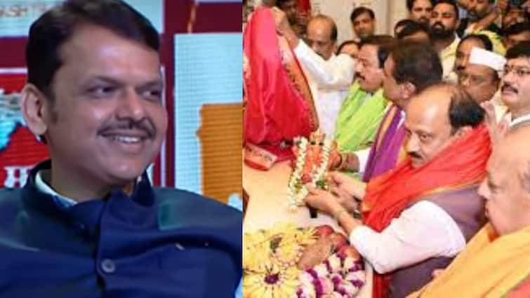 Alliance with Ajit Pawar is not BJP's mistake says Devendra Fadnavis Devendra Fadnavis: अजितदादा आमदारांना घेऊन सिद्धिविनायकाला गेले, 40 वर्षात असं पाहिलं होतं का, त्यांना आमचा गुण लागलाय: देवेंद्र फडणवीस