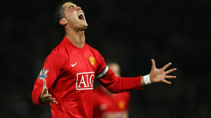 100th goal: Vs Tottenham Hotspurs, 2008 (Image Credit: @X/CristianoXtra_)