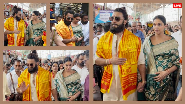 Deepika-Ranveer Visit Siddhivinayak Temple: दीपिका पादुकोण इसी महीने अपने पहले बच्चे को जन्म देंगी. इससे पहले एक्ट्रेस पति रणवीर सिंह के साथ गणपति बप्पा के दर्शन करने सिद्धिविनायक मंदिर पहुंचीं.