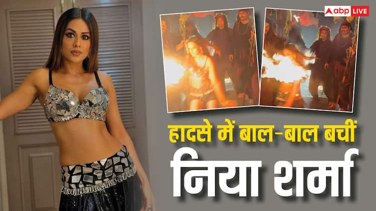 Nia Sharma narrowly escaped from getting burnt in fire on the set of Suhagan Chudail watch video Watch: 'सुहागन चुड़ैल' के सेट पर Nia Sharma संग हादसा, आग में झुलसने से बाल-बाल बचीं एक्ट्रेस