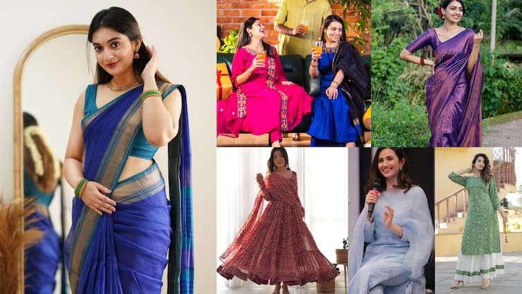 Vinayaka Chavithi 2024 Best Outfit Ideas for Women Trendy and Traditional Looks Vinayaka Chavithi outfit ideas : వినాయకచవితికి ఈ డ్రెస్​లు బెస్ట్ ఆప్షన్.. అమ్మాయిలు మీరు ఇలా ముస్తాబైపోండి..