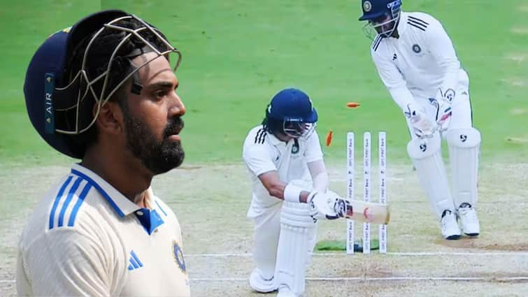 kl rahul failed score big duleep trophy 2024 ahead india vs bangladesh test series marathi news KL Rahul : बांगलादेश मालिकेतून केएल राहुलचा होणार पत्ता कट? दुलीप ट्रॉफीच्या पहिल्याच सामन्यात खाल्ली 'माती'