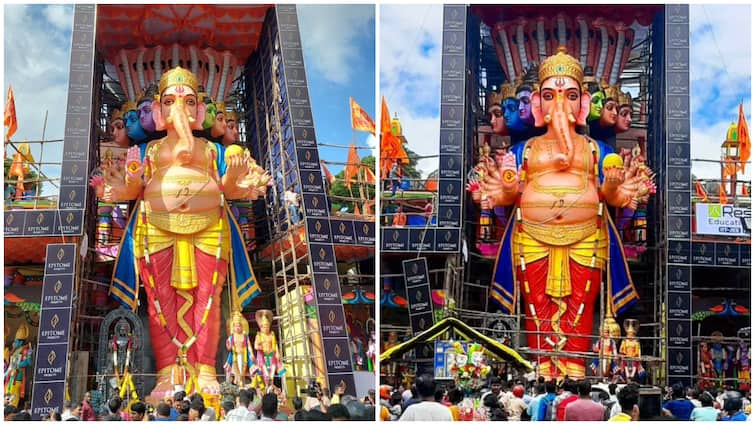 A 70 feet idol of Sri Saptamukha Mahashakti Ganapati was installed in Khairatabad Ganesh Chaturthi 2024: 70 ఏళ్ల మహాగణపతికి 70 అడుగుల విగ్రహం- ఖైరతాబాద్ గణేషుడి విశేషాలు తెలుసా?