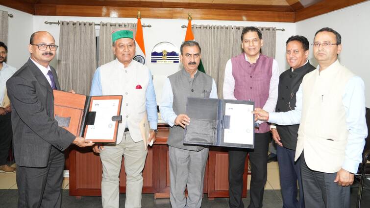 Himachal Sukhvinder Singh Sukhu Government Signed MoU with IMD Real Time weather Forecast ANN अब आपदा से नहीं होगा जनधन का नुकसान? सुखविंदर सिंह सुक्खू सरकार ने उठाय ये बड़ा कदम