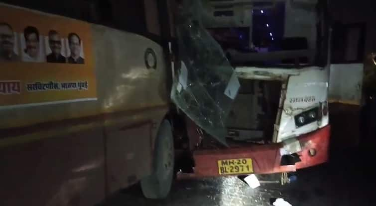 Raigad Nagothane Accident Accident on Mumbai Goa National Highway 25 passengers injured Raigad Nagothane Accident : मुंबई-गोवा राष्ट्रीय महामार्गावर भीषण अपघात, दोन बस समोरासमोर धडकल्या 