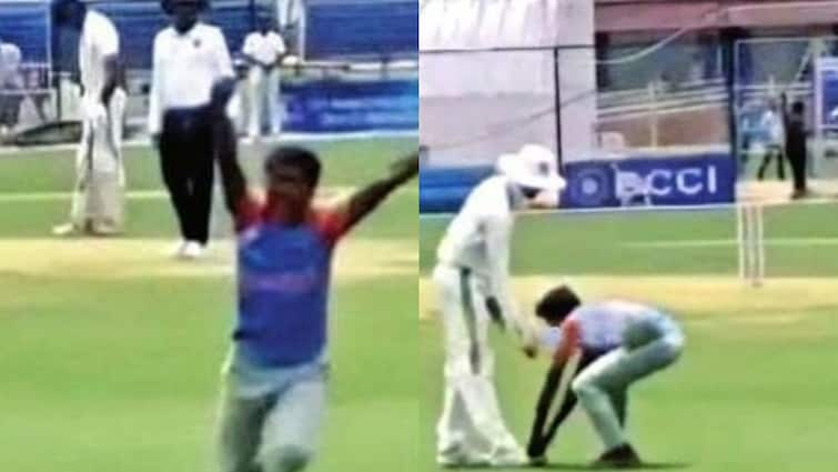 a fan entered into the ground while going duleep trophy match in anantapuram Duleep Trophy 2024: దులీప్ ట్రోఫీ మ్యాచ్‌లో భద్రతా వైఫల్యం - మైదానంలోకి దూసుకొచ్చిన అభిమాని, బీసీసీఐ ఆగ్రహం!