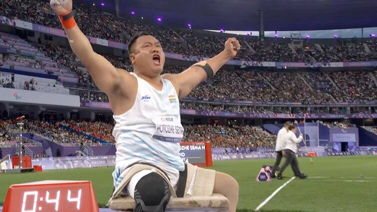 paris paralympics india hokato hotozhe sema wins bronze medal in shot put f57 Paris Paralympics 2024: தீவிரவாதிகளால் காலை இழந்த இந்திய ராணுவ வீரர் - பாராலிம்பிக்கில் பதக்கம் வென்று அபாரம்