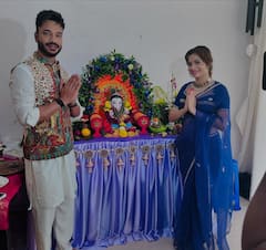 Ganesh Chaturthi 2024: अंकिता लोखंडे के घर पधारे गणपति बप्पा, एक्ट्रेस ने नीली साड़ी में सजधज कर पति संग किया स्वागत