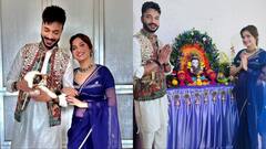 Ganesh Chaturthi 2024: अंकिता लोखंडे के घर पधारे गणपति बप्पा, एक्ट्रेस ने नीली साड़ी में सजधज कर पति संग किया स्वागत