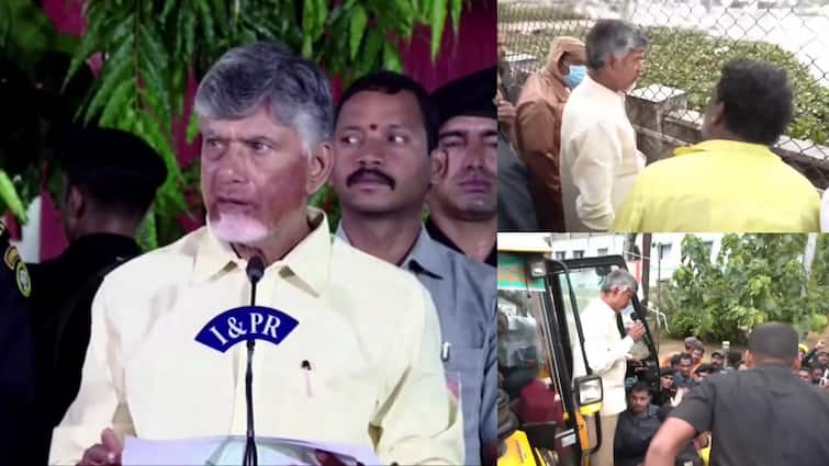 ap cm chandrababu visited flood affected areas on 7th day in the rain in vijayawada CM Chandrababu: 'గత ప్రభుత్వ పాపాన్ని కరెక్ట్ చేశాం' - బుడమేరును ఇష్టానుసారం కబ్జా చేశారని సీఎం చంద్రబాబు ఆగ్రహం, వర్షంలో వరద ప్రాంతాల్లో పర్యటన