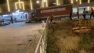 Watch Video: எனக்கே சாப்பாடு இல்லையா? ஓட்டலுக்குள் லாரியை விட்ட ஓட்டுனர் - வீடியோ வைரல்