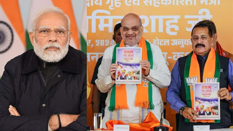 J&K Poll Shah Unveils BJP Manifesto Rs 18000 For Women Rehabilitation For Kashmir Pandits Among Promises J&K Poll  BJP: மோடி பேச்சை கேட்காத பாஜக- மகளிருக்கு ரூ.18,000, ஜம்மு & காஷ்மீரில் இலவசங்களை அள்ளி வீசிய அமித் ஷா