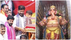 ఖైరతాబాద్ మహాగణపతికి తొలి పూజ చేసిన సీఎం రేవంత్