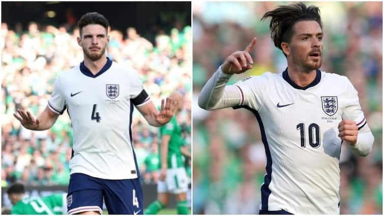 WATCH Former Irish Internationals Score For England Against Ireland During UEFA Nations League B Fixture Declan Rice Jack Grealish Aviva Stadium Dublin WATCH | Former Irish Internationals Score For England Against Ireland During UEFA Nations League B Fixture