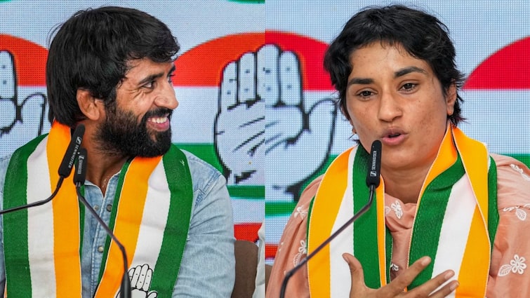 agitating players should be booked for treason WFI President Sanjay Singh said on Vinesh phogat Bajrang punia joining Congress 'आंदोलन करने वाले खिलाड़ियों पर हो देशद्रोह का मुकदमा', विनेश-बजरंग के कांग्रेस में शामिल होने पर बोले WFI अध्यक्ष