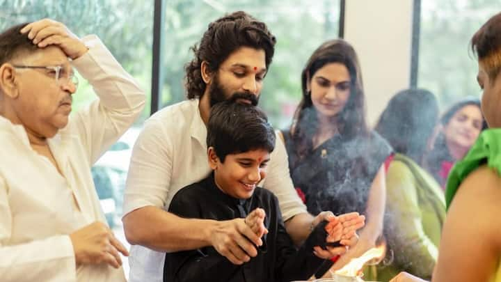 Allu Arjun's family welcomed Lord Ganesha home and celebrated Ganesh Chaturthi.