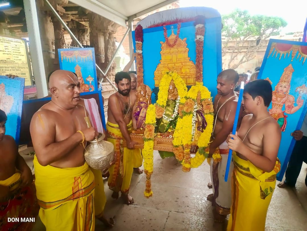 ttd conducted ontimitta temple balalayam TTD News: ఒంటిమిట్టలో ప్రారంభమైన బాలాలయం, మూలవర్ల దారు విగ్రహాలు ఏర్పాటు