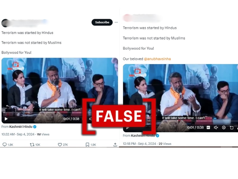 Fact Check: 'IC 814' Maker Anubhav Sinha Did Not Say ‘Hindus Started Terrorism’. Viral Clip Shared With False Claim