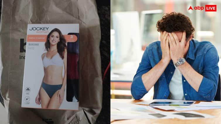 Blinkit is being trolled for sending bra and panty instead of men's underwear Goes viral ब्लिंकिट ने मैन्स अंडरवियर की जगह शख्स को भेजी ब्रा और पेंटी, जमकर वायरल हो रही पोस्ट