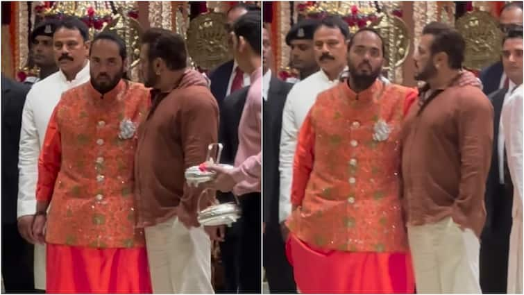 Anant Ambani Puts His Arm Around Salman Khan Shoulder During Ganeshotsav Viral Video Netizens React As Anant Ambani Puts His Arm Around Salman Khan During Ganeshotsav: ‘Teri Baap Ki Umar Ka…’