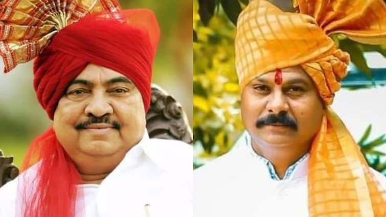 Eknath Khadse vs Chandrakant Patil accusations made between Chandrakant Patil and Eknath Khadse Even before Maharashtra Assembly Election 2024 Jalgaon Marathi News Eknath Khadse vs Chandrakant Patil : विधानसभेआधीच एकनाथ खडसे-चंद्रकांत पाटलांमध्ये कलगीतुरा, थेट अरे-तुरेची भाषा, जळगावात राजकीय वातावरण तापलं!