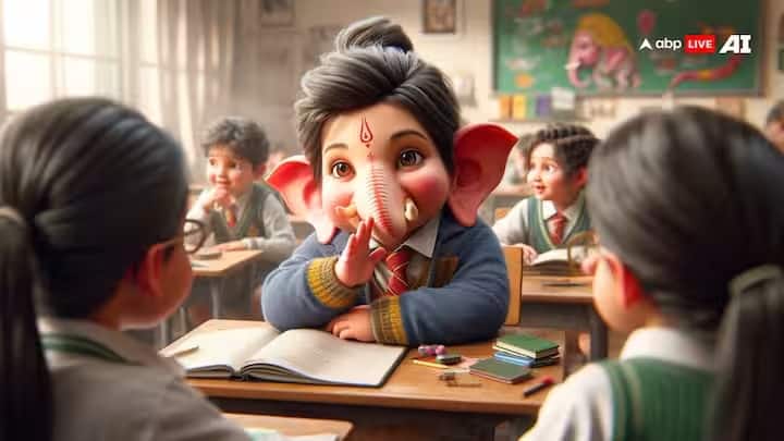 બાળગણેશની આ તસવીર ખૂબ જ સુંદર લાગી રહી છે, જેમાં તે સ્કૂલમાં બાળકો સાથે વાત કરતા જોવા મળી રહ્યા છે. તમારે તમારા બાળકોને પણ બાળ ગણેશનું આ સુંદર ચિત્ર અવશ્ય બતાવવું જોઈએ.