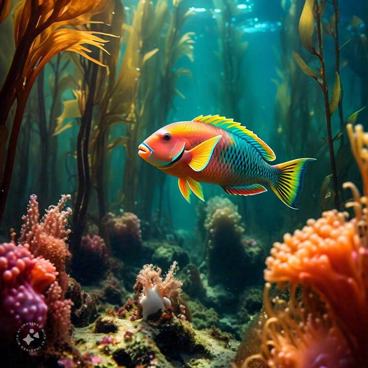 Parrot fish live in coral reef habitats. There are 80 species of fish found in these shallow waters. Most of these are found in the Pacific Ocean. Vasyak fish can be up to 4 feet in length. Their main food is coral and algae or moss deposited on it, which their strong beaks help them eat.