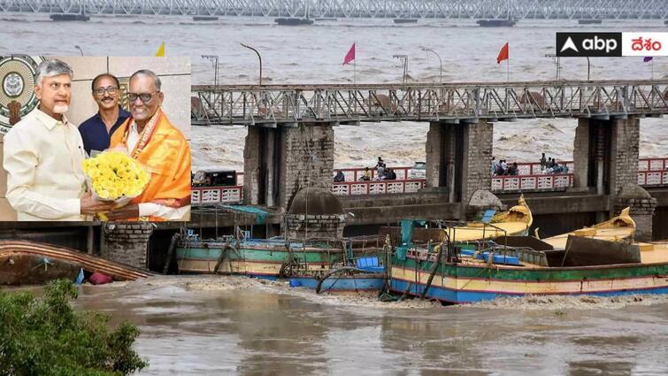 Kannayya Naidu with team fixed of 3 counterweights at Prakasam Barrage completed Prakasam Barrage Is Safe: ప్రకాశం బ్యారేజీ వద్ద గేట్ల మరమ్మతులు పూర్తి, కౌంటర్ వెయిట్స్ ఫిక్స్ చేసిన కన్నయ్యనాయుడు