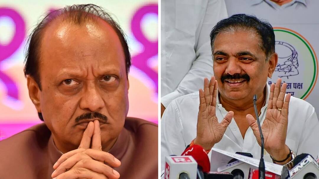 Jayant Patil on Ajit Pawar : त्यामुळे भाजप अजित पवारांना आता थोडसं दूर उभं राहा म्हणू शकतील; जयत पाटलांना आली वेगळीच शंका! Jayant Patil says Ajit Pawar may be told to split temporarily and fight separately as the Grand Alliance is in trouble Jayant Patil on Ajit Pawar : त्यामुळे भाजप अजित पवारांना आता थोडसं दूर उभं राहा म्हणू शकतील; जयत पाटलांना आली वेगळीच शंका!