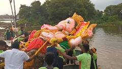சேலத்தில், நீர் நிலைகளில் கரைக்கப்பட்ட விநாயகர் சிலைகள்.. வழிபட குவிந்த மக்கள்..