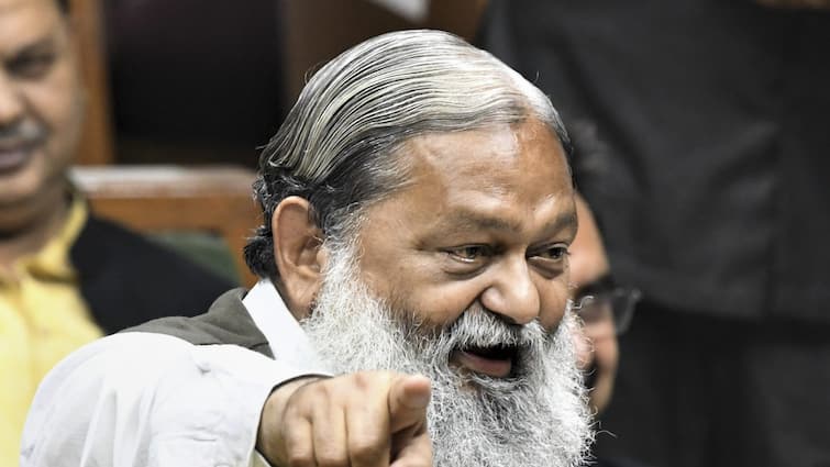 Haryana Assembly Election 2024 BJP leader Anil Vij on AAP-Congress alliance talks failing ‘AAP Ne Thenga Dikha Diya’: BJP Leader Anil Vij Quips As Party’s Alliance Talks With Congress Collapse — WATCH