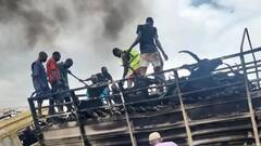 Fuel Tanker Collision: கோர விபத்து..! வெடித்து சிதறிய எரிபொருள் டேங்கர் - 48 பேர் உயிரிழப்பு, 50 மாடுகள் கருகின