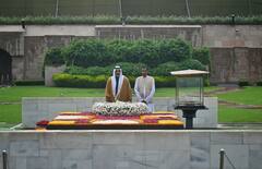 Abu Dhabi Crown Prince Plants Sapling At Rajghat In Tribute To Mahatma Gandhi’s Legacy — IN PICS