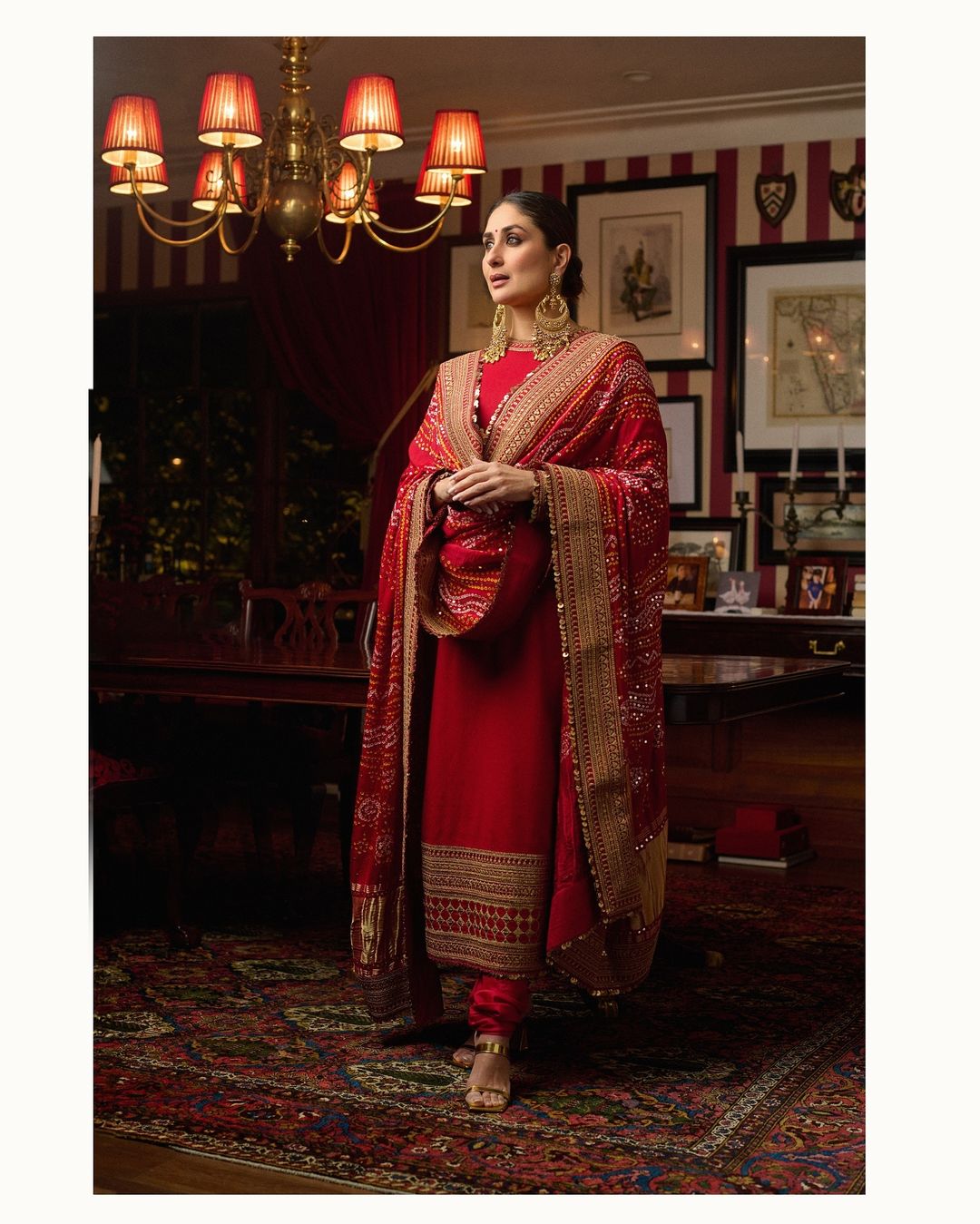 Kareena Kapoor Khan Looks Absolutely Ravishing In Red Sabyasachi Suit PICS