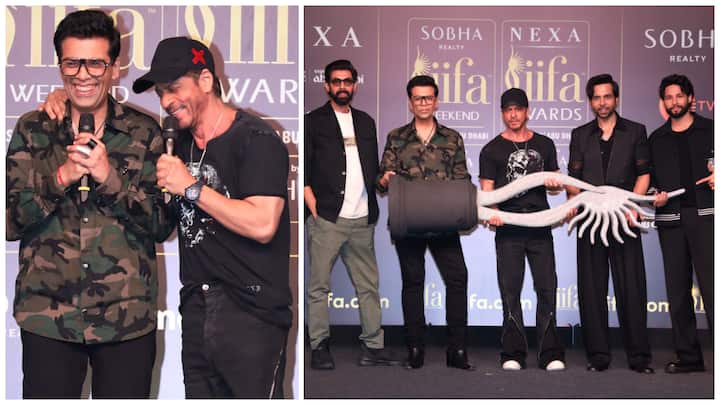 On Tuesday, an event was held for the upcoming IIFA awards. From Karan Johar to Shah Rukh Khan, a list of stars came together for the event.