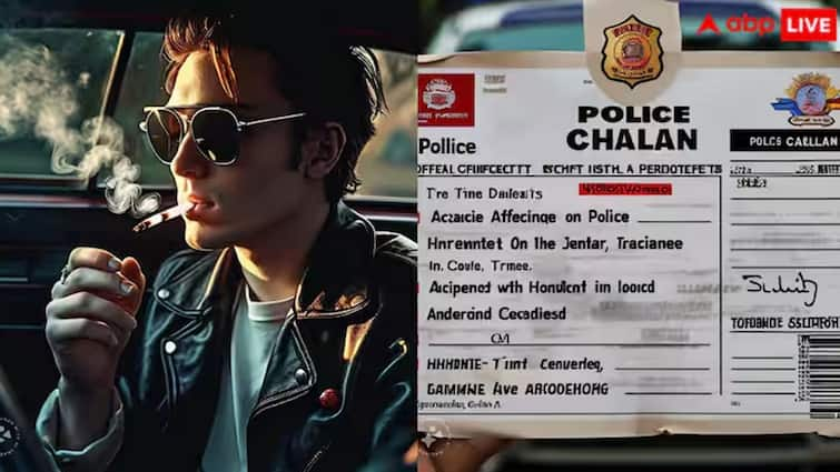 Traffic Police issue you a challan for smoking in the car શું તમે પણ કાર ચલાવતા પીવો છો સિગરેટ, જાણો કેટલી થઇ શકે છે સજા?