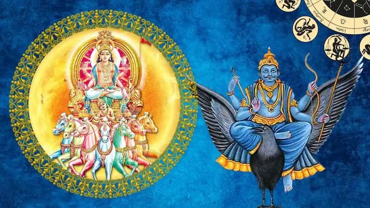 Shani 2024 surya shani parivartan 2024 date surya chi shanivar shubh drushti these zodiac signs get lucky and lot of money from new income sources Shani 2024 : शनीवर पडणार सूर्याची शुभ दृष्टी; 16 सप्टेंबरपासून 'या' राशींचे अच्छे दिन सुरू, उत्पन्नाचे अनपेक्षित स्रोत होणार खुले