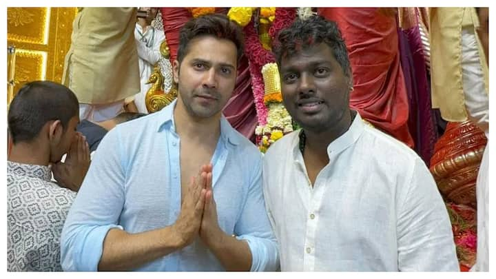 Actor Varun Dhawan and Atlee, who are gearing up for the release of their upcoming film 'Baby John', paid a visit to Lalbaughcha Raja to seek divine blessings.