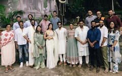 Bhagyashri Borse with Dulquer Salmaan: దుల్క‌ర్ స‌ల్మాన్‌తో మిస్టర్ బచ్చన్ బ్యూటీ.. పూజా కార్యక్రమంలో భాగ్యశ్రీ బోర్సే!