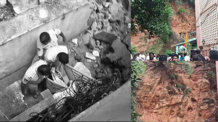 one died due to land slide in vijayawada Land Slide: వరద విషాదాలు - విజయవాడలో కొండచరియలు విరిగి ఒకరు మృతి, కాకినాడలో వరదలో చిక్కుకున్న యువకులు