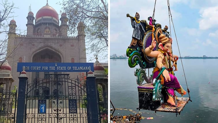 Telangana High Court permits Ganesh nimajjanam in hussain sagar lake Ganesh Nimajjan 2024: హుస్సేన్ సాగర్‌లో నిమజ్జనానికి తెలంగాణ హైకోర్టు గ్రీన్ సిగ్నల్