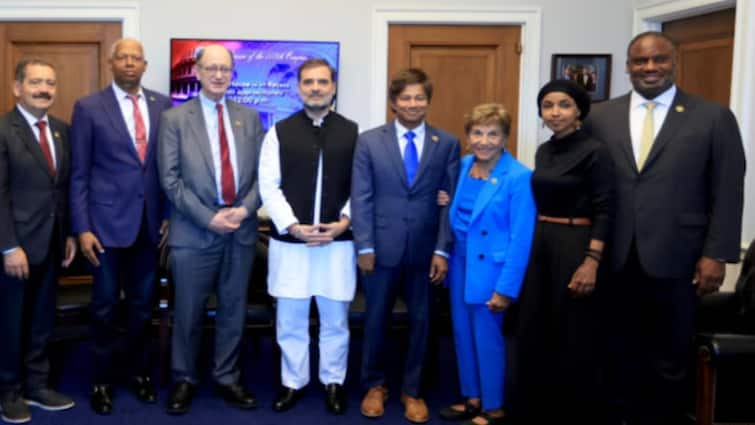 BJP Piyush Goyal criticizes Rahul Gandhi Ilhan Omar known as anti india element Rahul Gandhi Meets Ilhan Omar: 'देश का हर शख्स राहुल से गुस्सा, वो पाकिस्तान के साथ खड़े', इल्हान उमर से मुलाकात पर खफा पीयूष गोयल