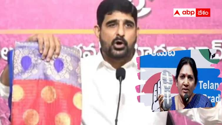 BRS leader Padi Kaushik Reddy is facing criticism for belittling women leaders Padi Kaushik Reddy : చీర, గాజులు చూపించిన కౌశిక్ రెడ్డి - చెప్పు చూపించిన కాంగ్రెస్ మహిళా నేతలు - ఏం జరిగిందంటే ?