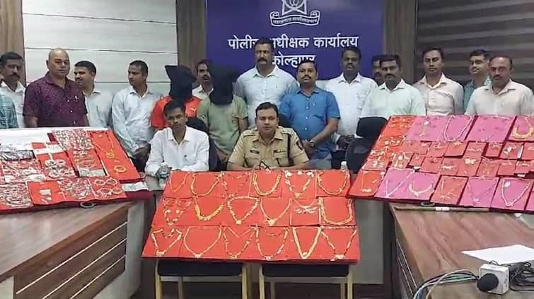 कोल्हापुर पुलिस की भारी कार्रवाई, चोरों से 1 किलो सोना और 1 किलो चांदी जब्त