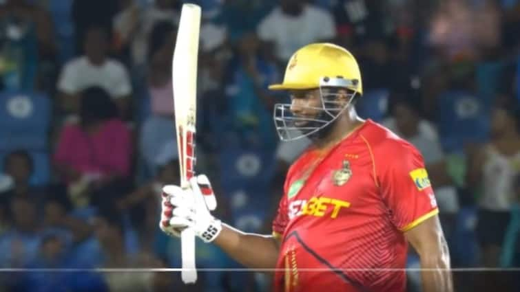 Kieron Pollard 7 sixes Trinbago Knight Riders won by 4 wickets CPL 2024 Watch: 7 छक्के जड़कर कायरन पोलार्ड ने मचाया हाहाकार, अपने दम पर KKR फ्रेंचाइजी को दिलाई जीत