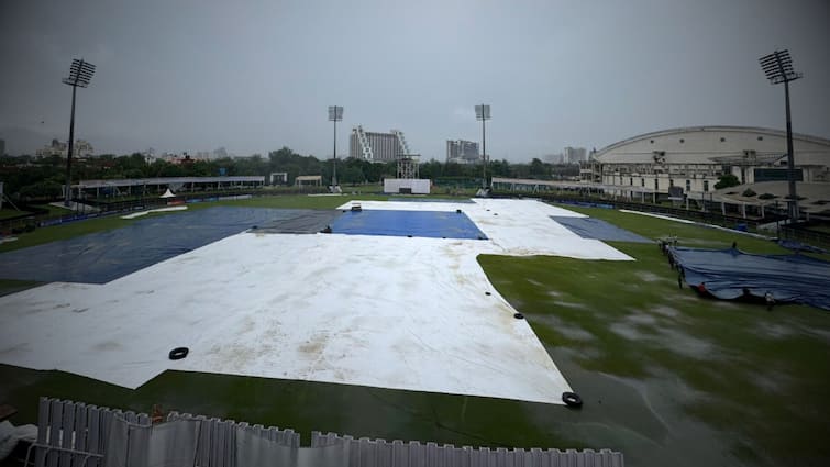 Play abandoned on Day 3 as well players & fans continue to suffer AFG vs NZ Test latest sports news AFG vs NZ: ग्रेटर नोएडा स्टेडियम में बारिश ने मचाई तबाही, अफगानिस्तान-न्यूजीलैंड टेस्ट तीसरे दिन भी हुआ रद्द