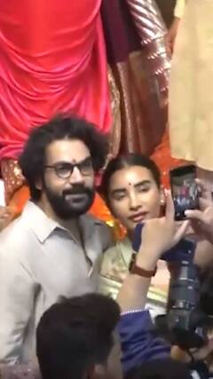 Ganesh Chaturthi 2024: पत्नी संग लालबागचा राजा के दर्शन करने पहुंचे राजकुमार राव | ABP Shorts