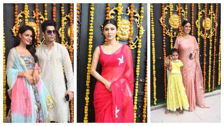 Ekta Kapoor hosted a Ganpati lunch at her residence in Mumbai which was attended by many celebrities including Priyanka Chahar Choudhary, Mouni Roy, Sakshi Tanwar among others.