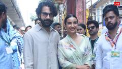 पत्नी पत्रलेखा के साथ नंगे पैर लाल बाग के राजा के दर्शन करने गए राजकुमार राव, सादगी ने जीता दिल