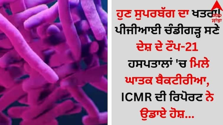 Superbug Bacteria Alarming-presence-of-superbugs-in-21-top-indian-hospitals-reveals-icmr-report details inside ਹੁਣ ਸੁਪਰਬੱਗ ਦਾ ਖਤਰਾ! ਪੀਜੀਆਈ ਚੰਡੀਗੜ੍ਹ ਸਣੇ ਦੇਸ਼ ਦੇ ਟੌਪ-21 ਹਸਪਤਾਲਾਂ 'ਚ ਮਿਲੇ ਘਾਤਕ ਬੈਕਟੀਰੀਆ, ICMR ਦੀ ਰਿਪੋਰਟ ਨੇ ਉਡਾਏ ਹੋਸ਼